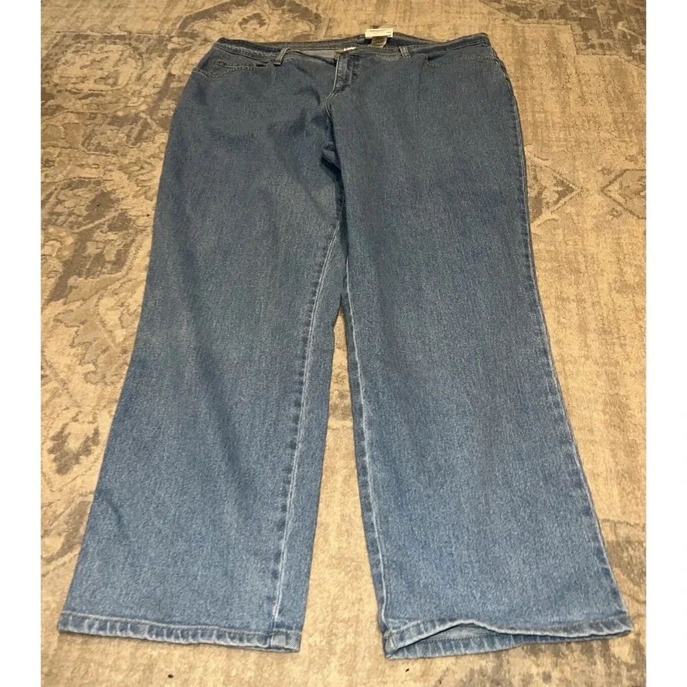 New Just My Size Jeans Womens Plus 22W Short High Rise Straight Stretch Denim
